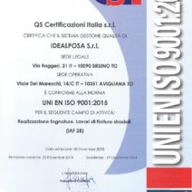 Certificato QS IDEALPOSA 9001 Certificato QS IDEALPOSA 9001